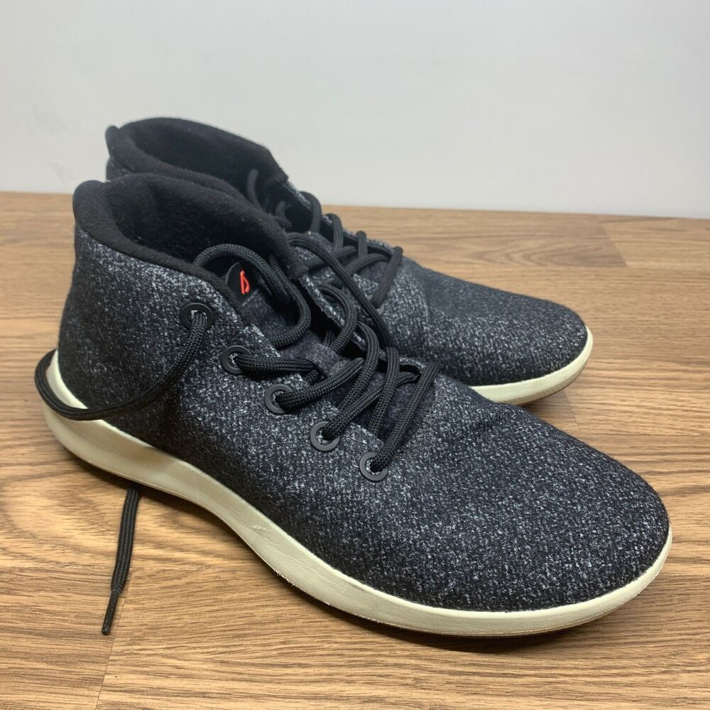 Allbirds WRUM Men's Size 13 Black Charcoal Wool Runner Up Mizzles High Top Shoes